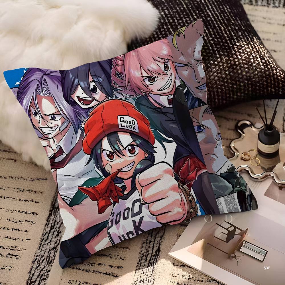 Undead Unluck Anime Personalized Pillow Dust Cover Bedroom Kids Party Decoration Pillowcase Birthday Children Gift 30cmx30cm