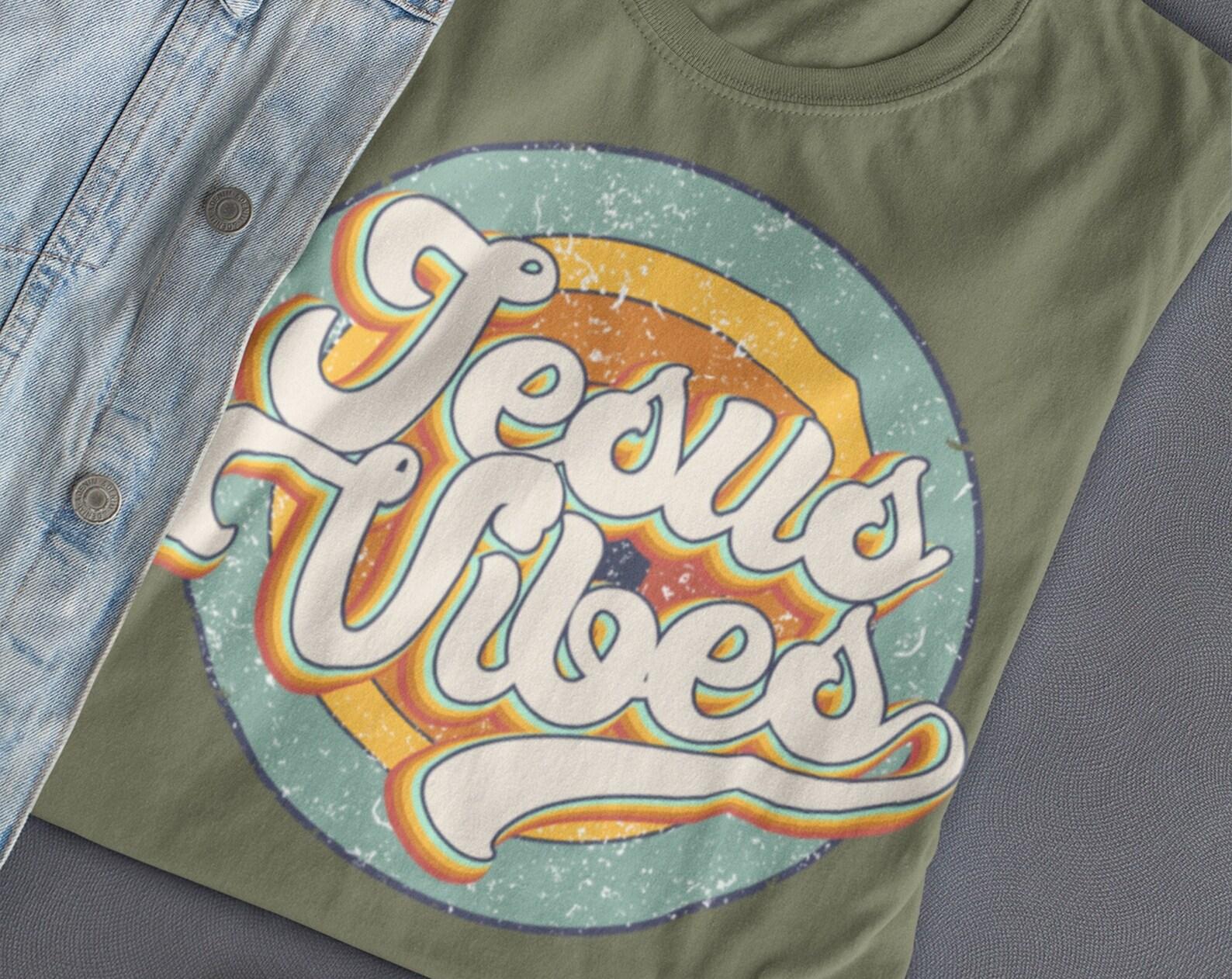 Retro Jesus Vibes T-shirt, Christian Shirt, Faith T Shirt, Vintage Jesus design Religious Shirt, Love Like Jesus 70s design Tee s 3XL