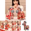 Chinese New Year Pony Plush Toy With Cloud Pattern Cotton For Gift And Decor