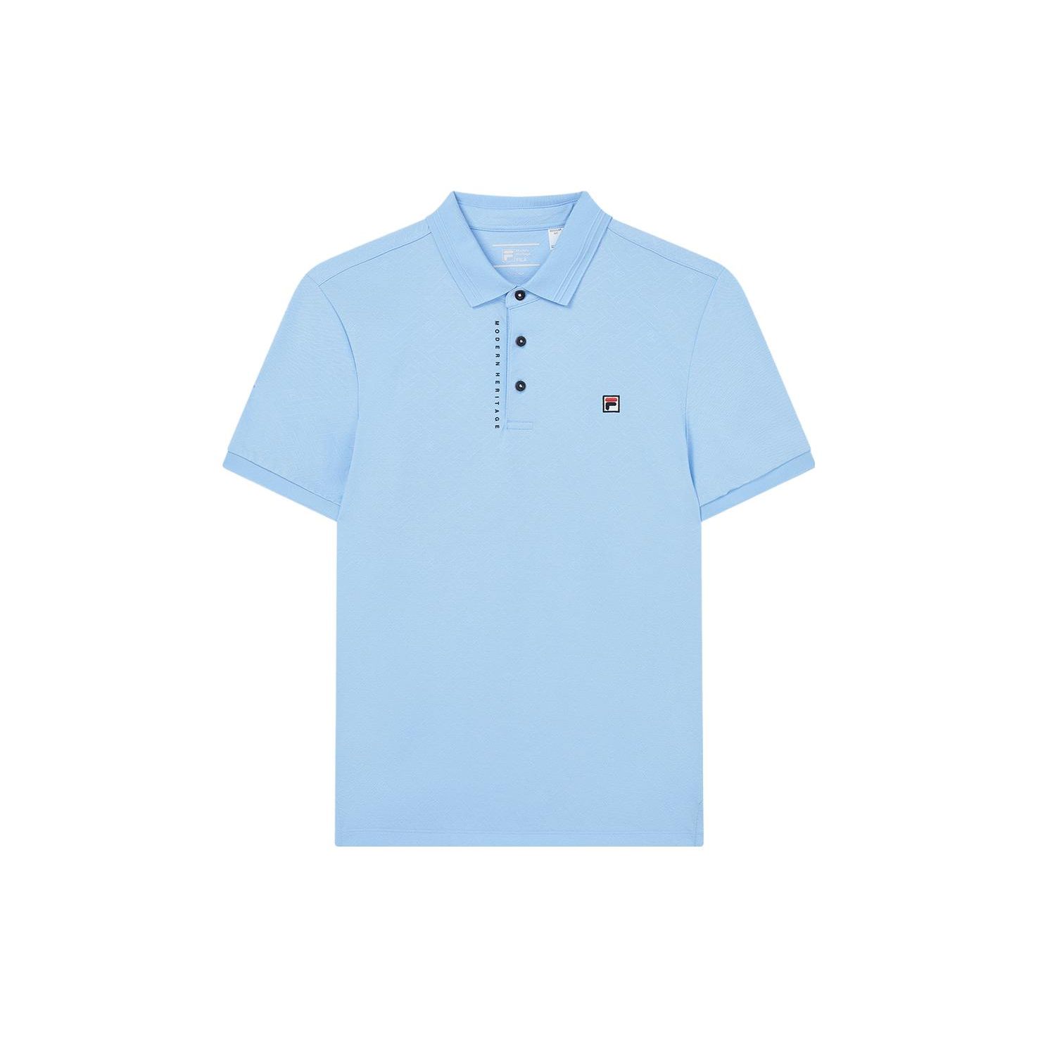 

FILA Solid Color Casual Short Sleeve Polo Shirt Men tops Light-Bright-Blue F11M331108F-LB