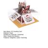 Christmas 3D Pop Up Greeting Card Santa's Coming Holiday Gift Card for Women Men Kids Husband Wife Mom Dad Daughter