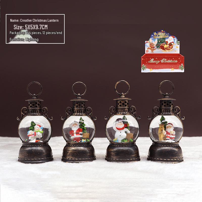 Christmas Crystal Ball Music Box Lantern Ornament