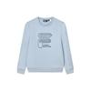 Logo Print Crew Neck Sports Sweatshirt Men Sweatshirt Blue F51M148236F-LB