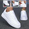 Breathable White Cross-Border Couple's Casual Korean-Style Sports Shoes with Thick Comfortable Sole