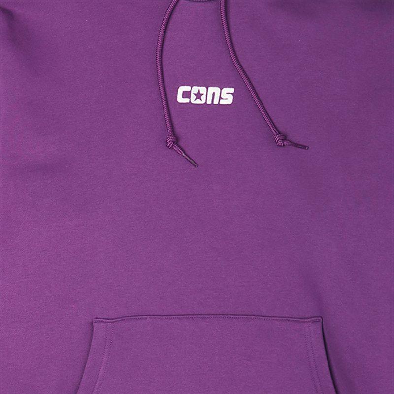 Converse Sweatshirts Men's Purple Hooded Moderate Regular 10021634-A01