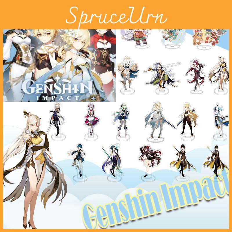 Genshin Impact Barbatos Keqing Barbara Hutao Acrylic Figure Stand Ideal For Decor