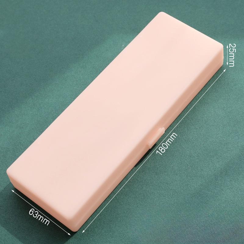 

1 шт., мини-сумка-карандаш, маленькая модная простота, однотонная серия, пенал для возвращения в школу, милый ящик для хранения канцелярских принадлежностей 18.5*6.3*2.5cm