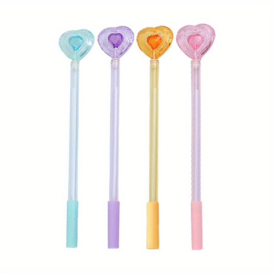 10ks 0,5mm Creative Crystal Love Gel Pen Roztomilé psací potřeby Vodní pero Fairy Stick Vysoce vypadající kancelářské podpisové pero