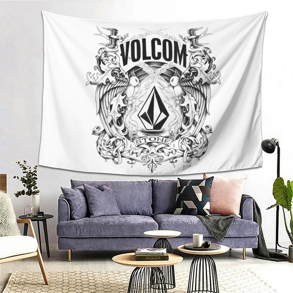 VVolcom Logo Tapestry Wall Hanging Aesthetic Home Decoration Tapestries for Living Room Bedroom