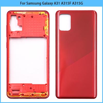 Para Samsung Galaxy A31 A315F A315G A315N A315 teléfono marco medio bisel A31 batería puerta trasera 