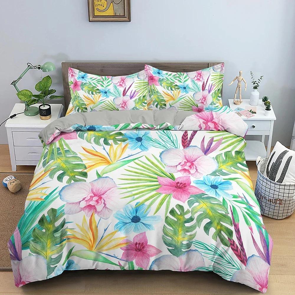 

Beautiful Floral Flowers Comfortable Duvet Quilt Cover Pillowcase Bedding Set Children Bedroom Decoration Home Textile 70x133cm 2pcs