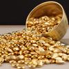 Gold Sand Alloy Ingot Basin Ornament for Wealth Attraction & Home Gifts