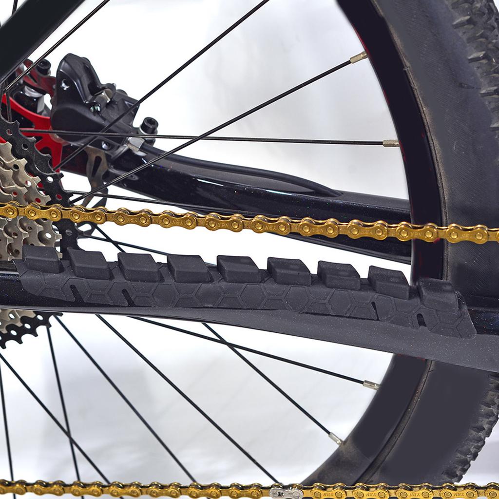 Bike Down Tube Frame Protector Bikes Chain Sticker Bicycles Frame Guard Scratch Protector Silicone Bicycles Chain Guard