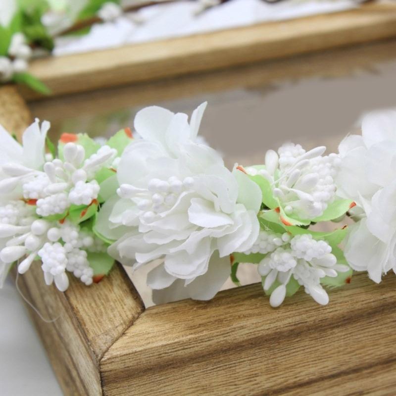 Flower Wreath Headbands Flower Crown Bride Hairband Fashionable Hair Accessories for Holiday Festivals and Parties