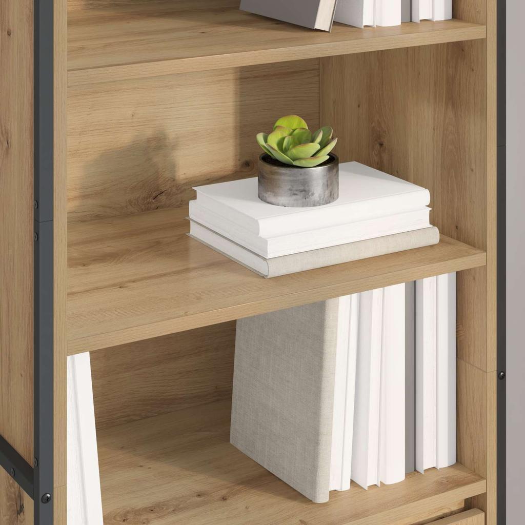 Tall Cabinets Rustic Oak Design 60 x 36 x 200 cm