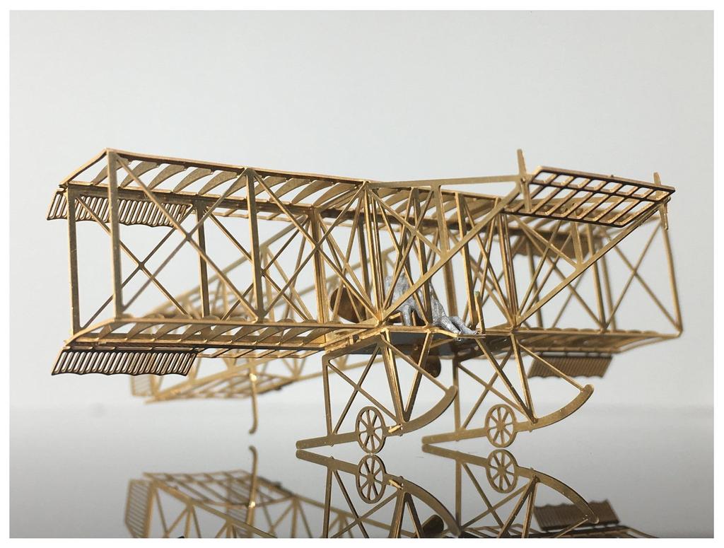 Aerobase B014 1/144 Henri Farman Tokugawa Yoshitoshi Japans första flygning Mässingsetsad metallinredning