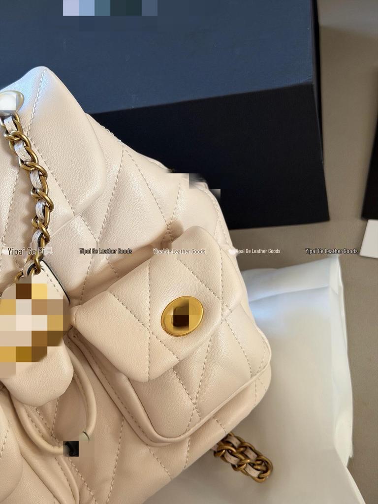 Kou Double Shoulder Quilted Lambskin Chain Bag – Versatile Handheld Crossbody Women's Fashion Bag