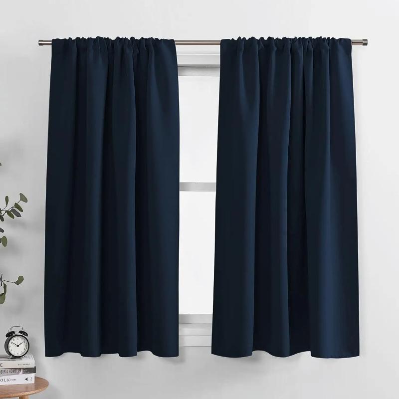 Full Shading and Sun Protection Blackout Curtains 1panel Solid Color Thicker Curtains Balckout Curtain Outdoor Curtains