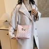 Fresh And Sweet Shoulder Canvas Bag Women'S Niche Design Versatile Underarm Bag Women'S Casual Large-Capacity Messenger Bag