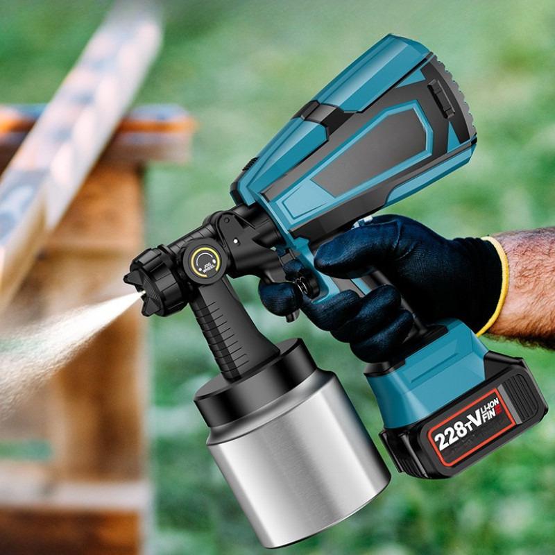 Small Rechargeable Household Paint Spraying Machine Handheld Latex Paint Spray Gun Portable Electric Spray Paint Gun