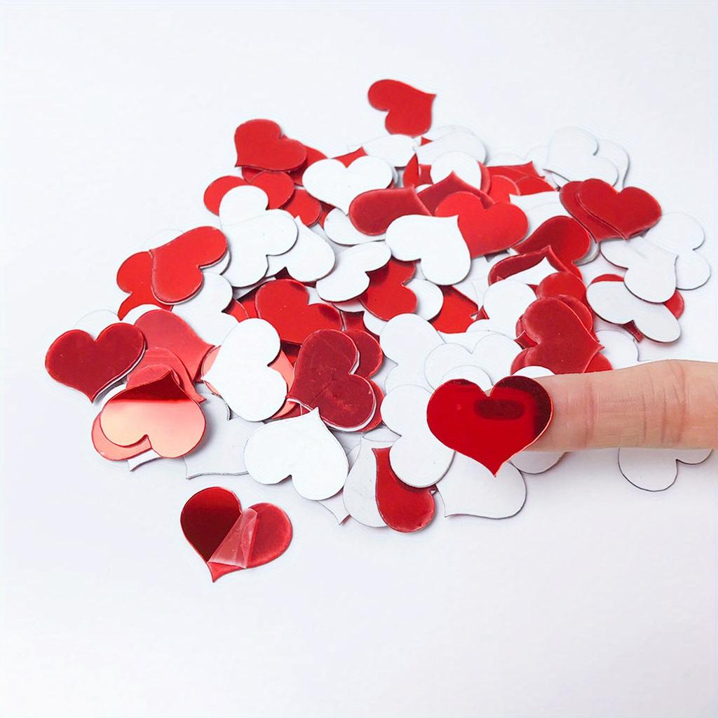 100pcs Love Acrylic Mirror Wall Stickers Decoration Bathroom Living Room Bedroom Gym Dormitory Phone Case Decoration