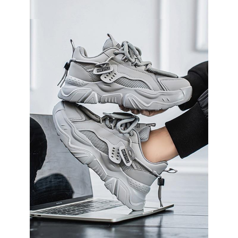 Tênis Chunky Masculino Malha Respirável Antiderrapante Casual Esportivo