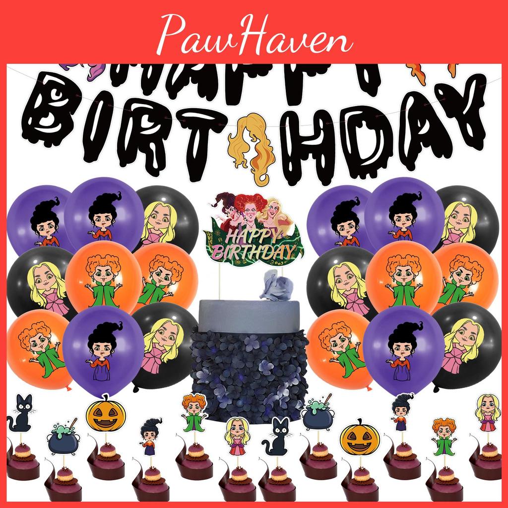 Colorful Hocus Pocus Halloween Banner Set For Party Decoration