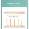 Color Sorting Toys Montessoris Wooden Early Learning Toys Fine Motor Skills Puppet Hat Face Match Creative Stacking Toys for Kid