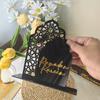 Kreative Acryl-Ramadan-Ornamente Burg Basteln Gold Schwarz Eid Mubarak Dekorationen DIY Islamische Tischdekoration