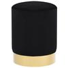 Stool  and Golden Velvet 28 X 36 Cm