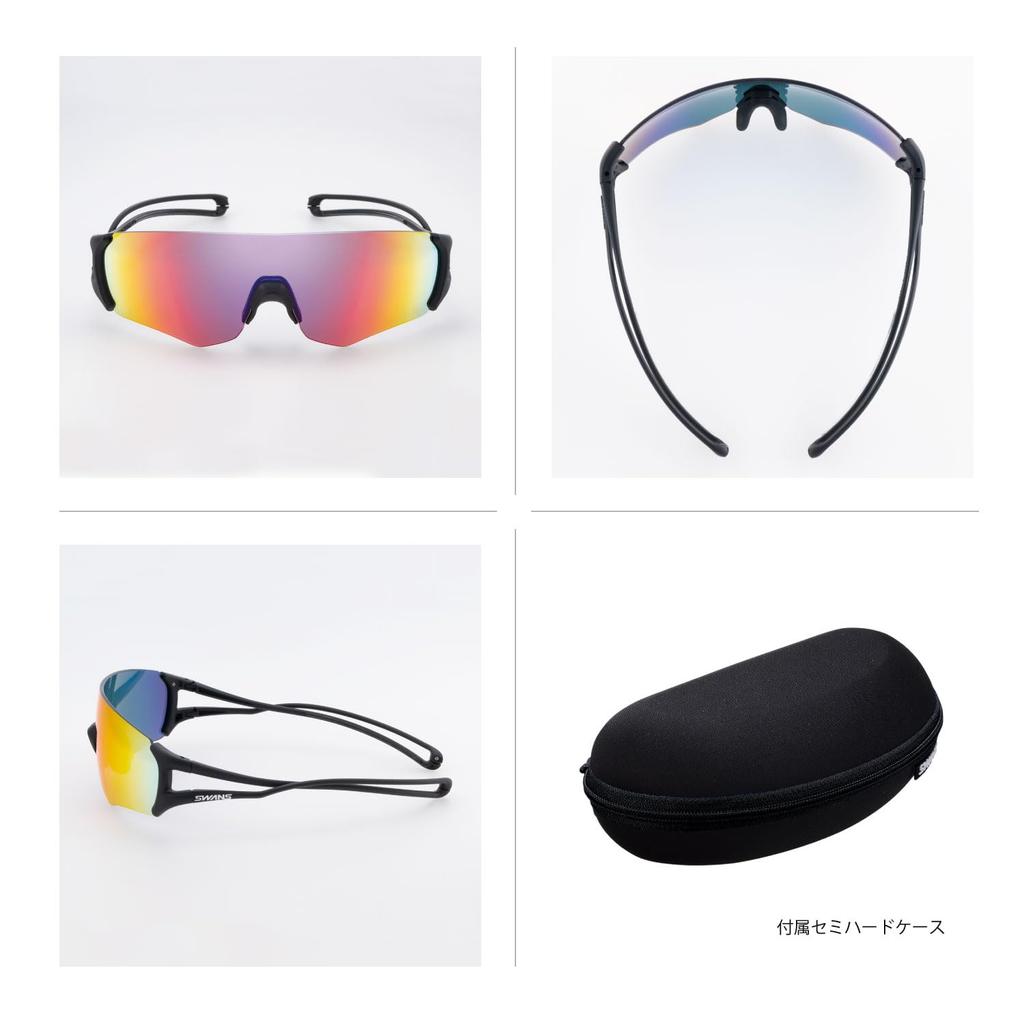 Swans EIGHT8 G2 Sportsonnenbrille mit Spiegel Made in für und Erwachsenengrößen für Männer und Frauen E-NOX Gläser, Japan, Laufen, Marathons, Tennis, Golf,