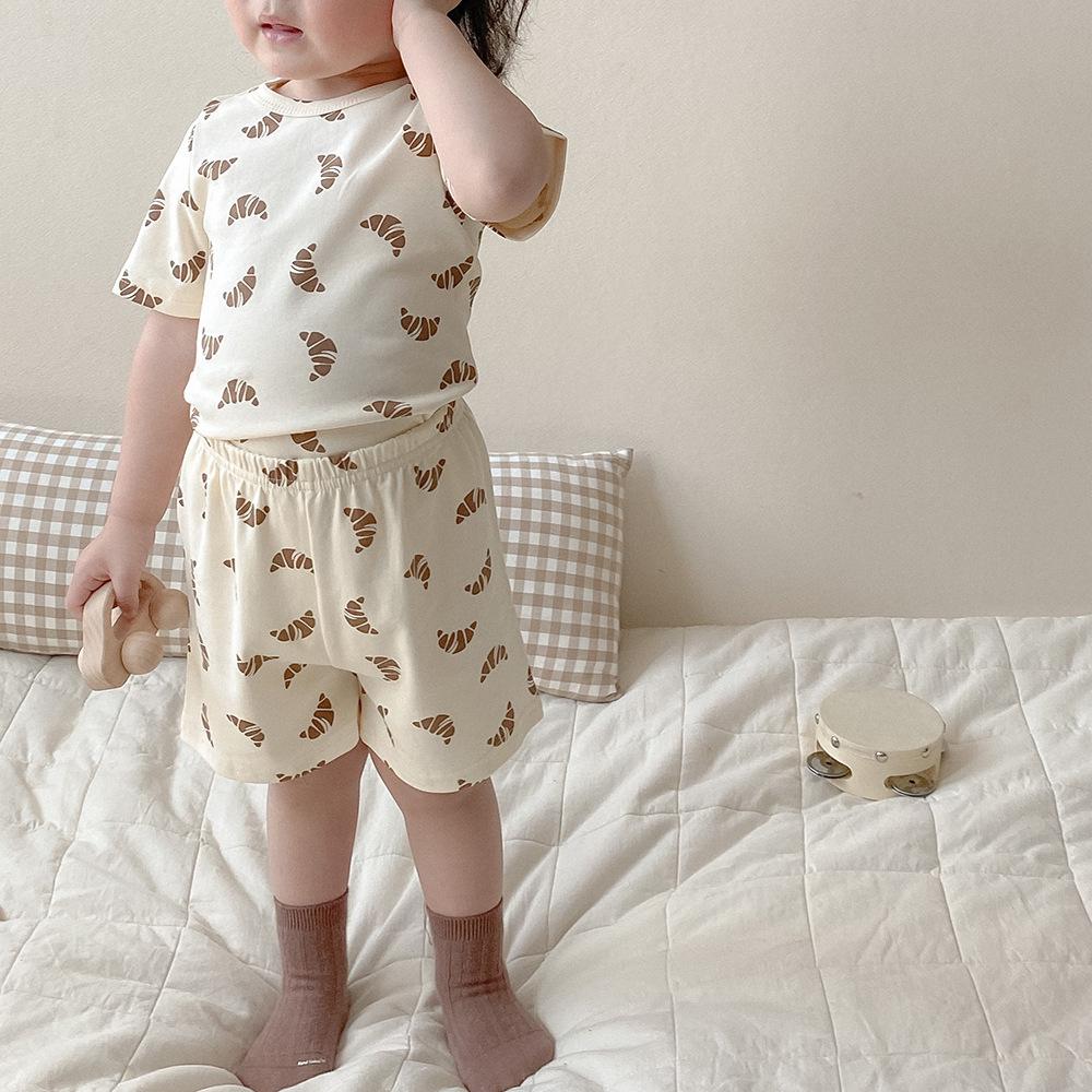 Children's Home Clothes Summer Children's Pajamas Suit Girls Home Clothes Cotton Short-sleeved Suit Cartoon