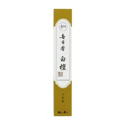 Mainichi Räucherstäbchen Sandelholz Sandelholzstäbchen 30 Stück Räucherstäbchen mit Räucherstäbchenhalter Räucherstäbchen Made in Japan Sandelholz Räucherstäbchen Holz