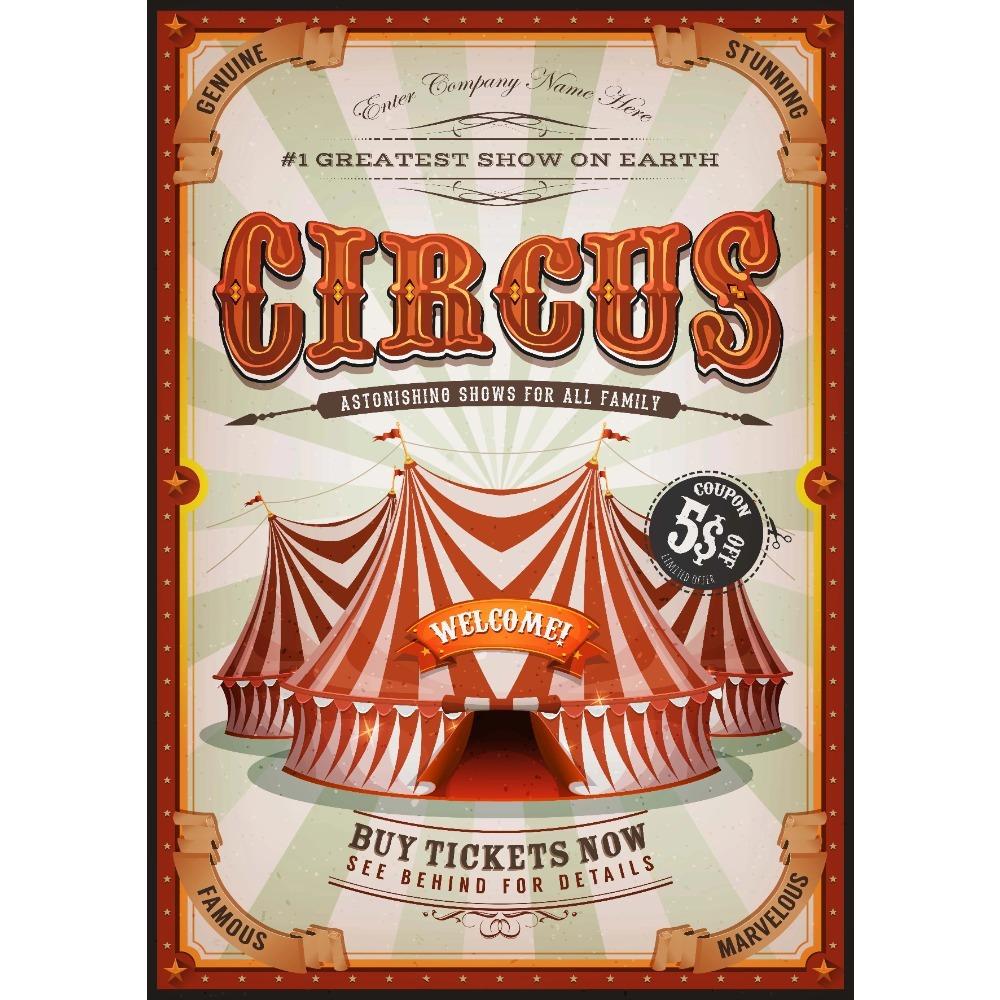 Magician Animals Canvas Painting Vintage Circus Poster Clown Amusement Artwork Prints For Bar Club Cafe Home Decor