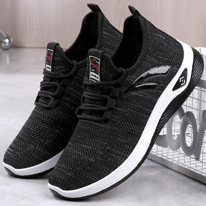 Lässige Wanderschuhe mit weicher Sohle für Herren, atmungsaktive Mesh-Sneaker für Senioren