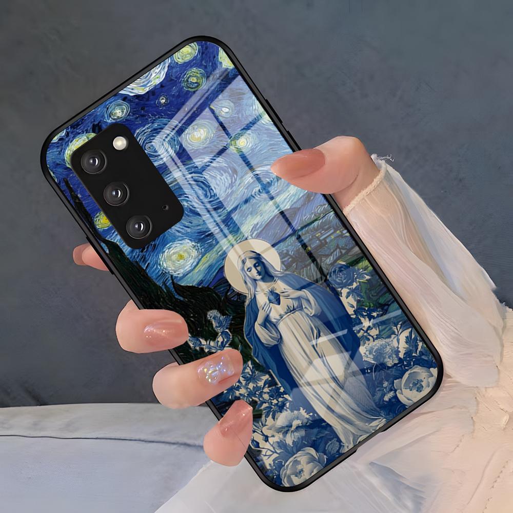

Virgen Mary Virgin Bible Phone Case For Samsung A25 A13 A33 5G A54 A36 A35 A56 A52 A14 Shockproof Glass Cover Samsung A33 5G