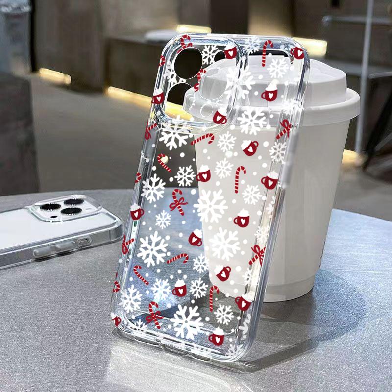 Albero di Natale Creativo Cupcake di Natale Custodia Morbida per Telefono Per iPhone 11 12 13 14 15 16 17 Pro Max XS XR X 16E Cover Air