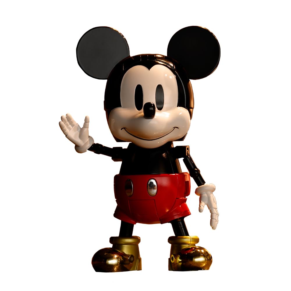 TAMASHII NATIONS Chogokin Disney Character Super Transformation Mickey Mouse by Kunio Okawara, approximately 125mm die-cast, ABS, and PVC pre-painted