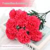 Artificial Carnation Real Touch Flower Bouquet Non-fading Reusable for Mother's Day Surprise Wedding Banquet Home Ornament