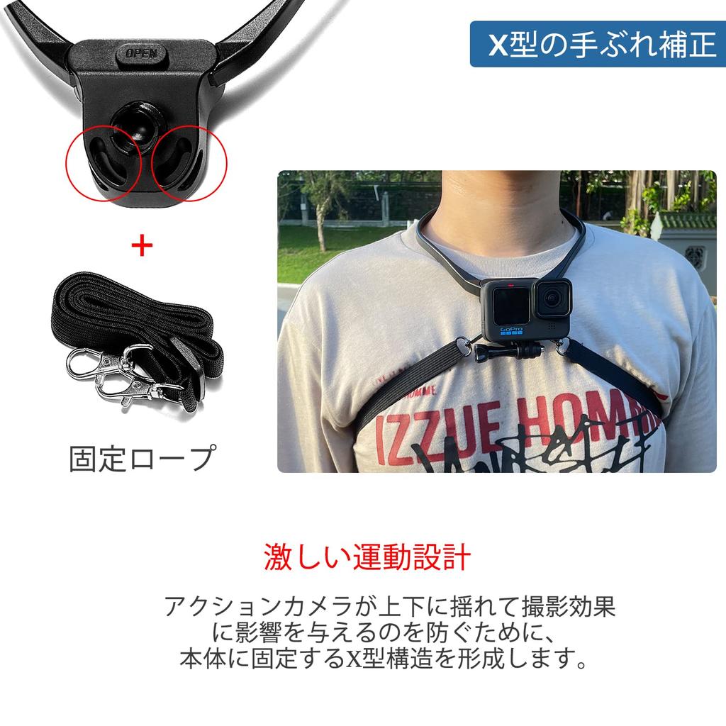 EaxanPic Action Camera Smartphone Necklace GoPro Neck Holder Mount for Compatible with GoPro HERO MAX Osmo and Smartphones Mount, GoPro,