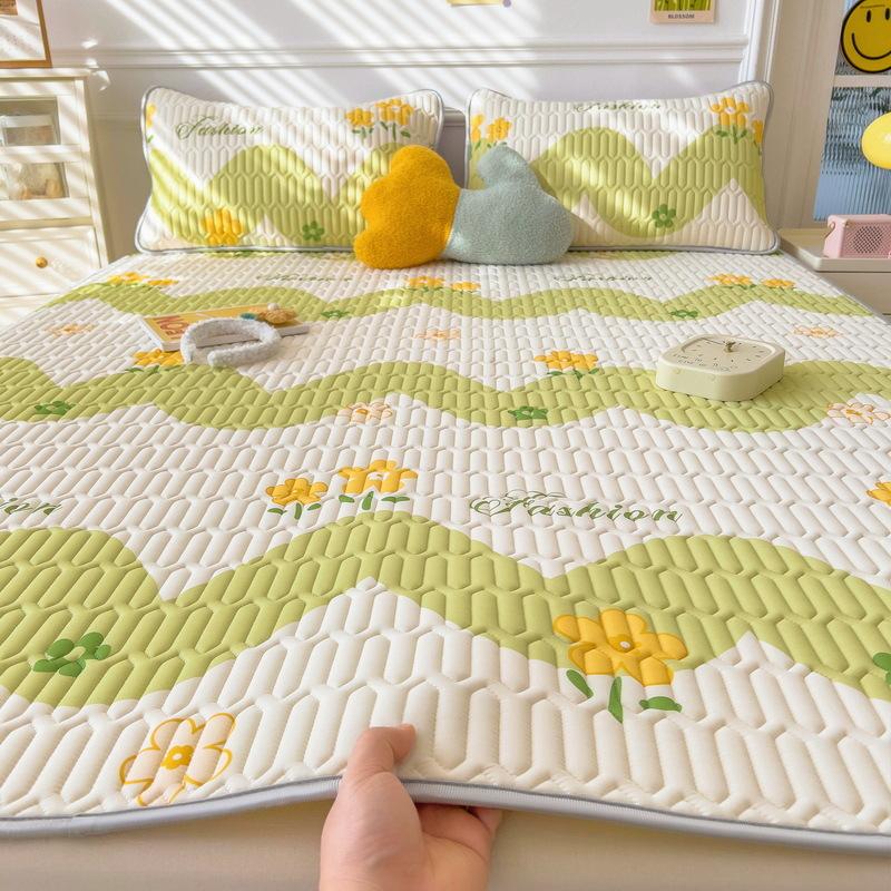 New Cartoon Comic Latex Summer Mat Washable Fresh Baby Ice Silk Summer Mat Child Air Conditioner Soft Seat