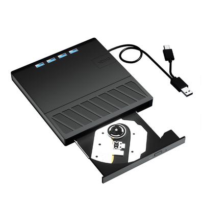 7 In 1 USB 3.0 Type C Optical External Blu-ray/DVD Drive Burner Slim Blu Ray Burner for Windows XP/7/8/10/11 Mac Laptop Desktop