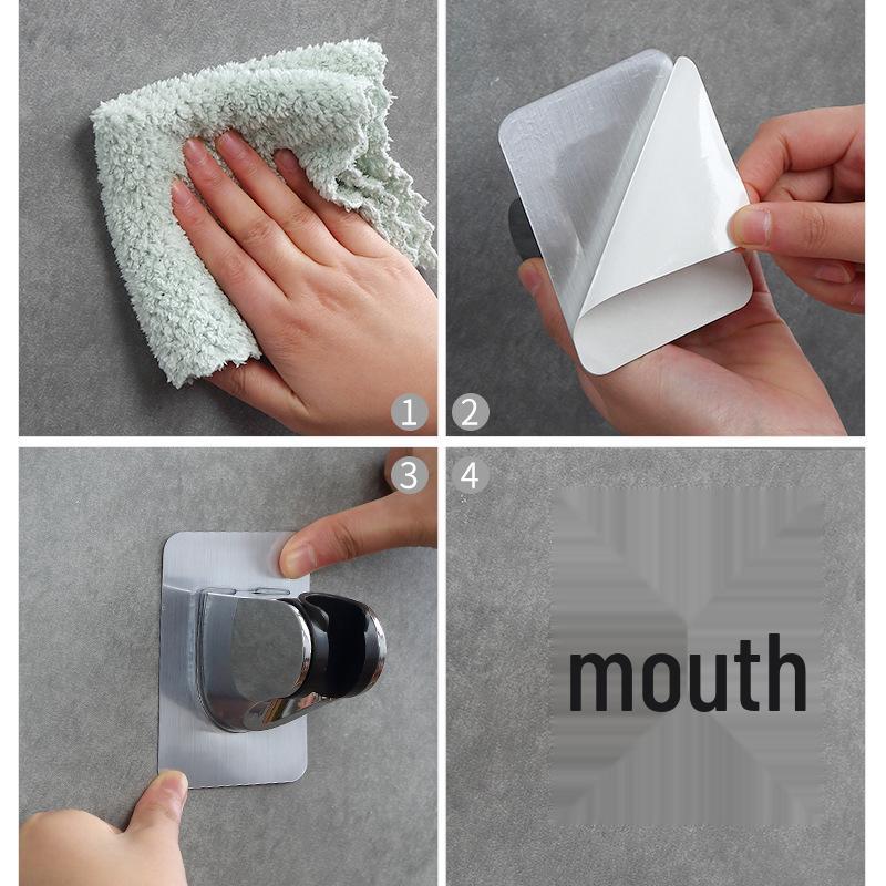 Adjustable Wall-Mounted Shower Head Holder - Punch-Free Design