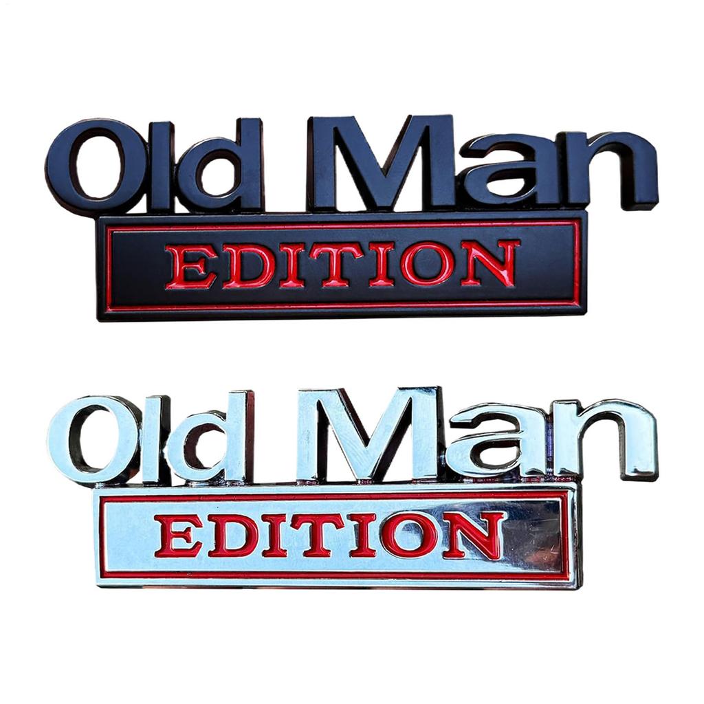 Oldman Edition 3D Emblem | Old Man Edition Car Sticker | Funny 3D Metal