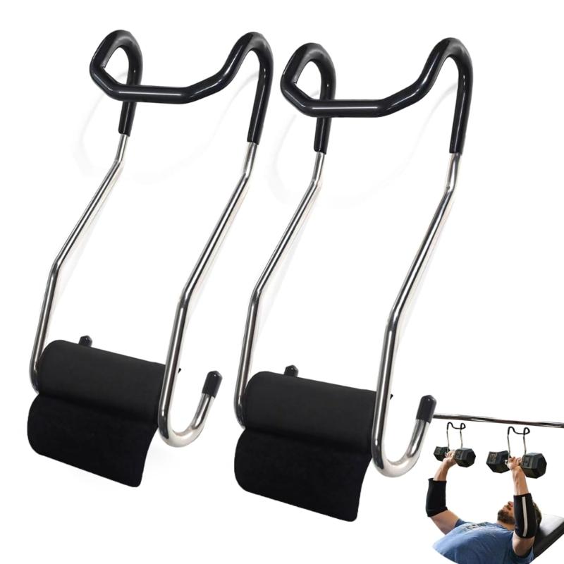 1Pair Dumbbell Spotter Hook Hangers Portable Heavy Power Dumbbells Rack Attachments Dumbbell Hook Barbell Attachments