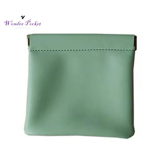 Stylish Portable Cosmetic Faux Leather Bag Solid Color Storage