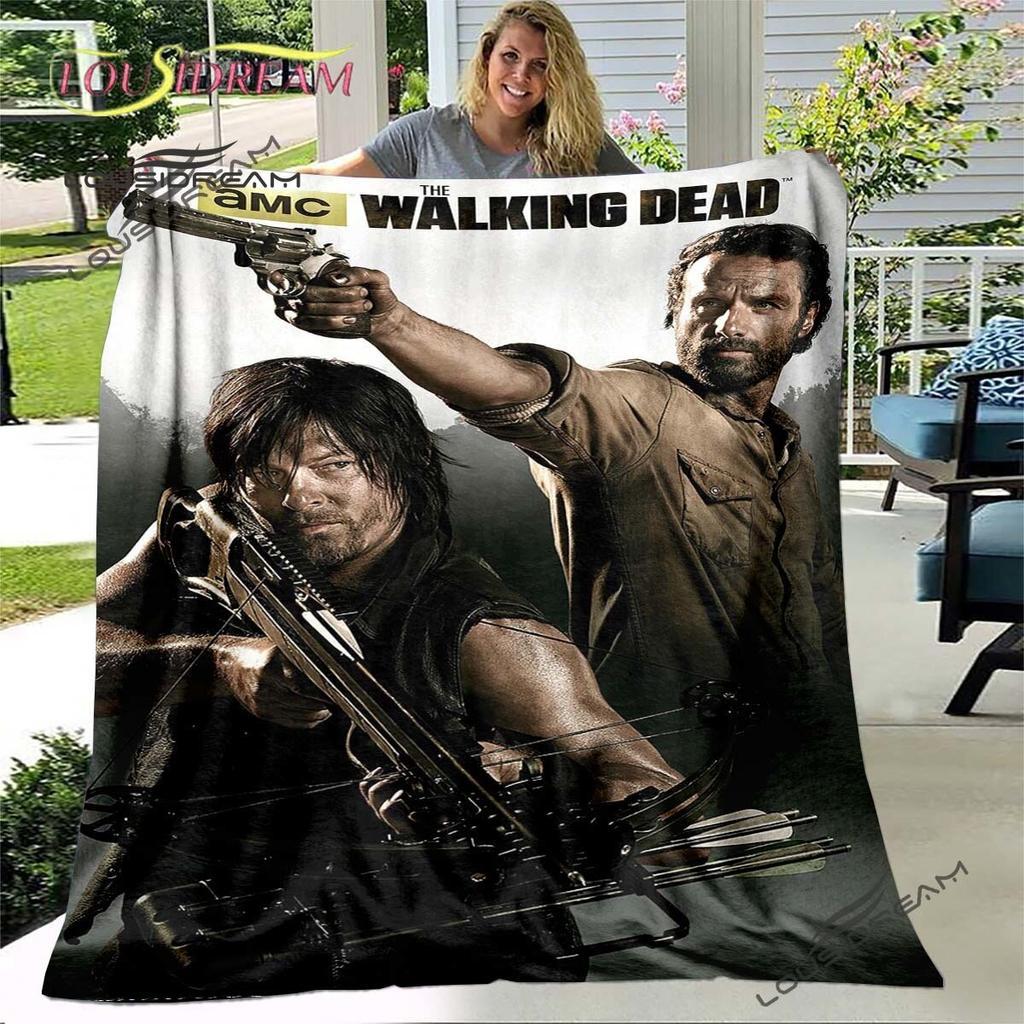 Daryl Dixon The Walking Dead Throws Blanket Horror TV Series Sofa Blanket for Adults and Children Bedroom Living Room Decoratio