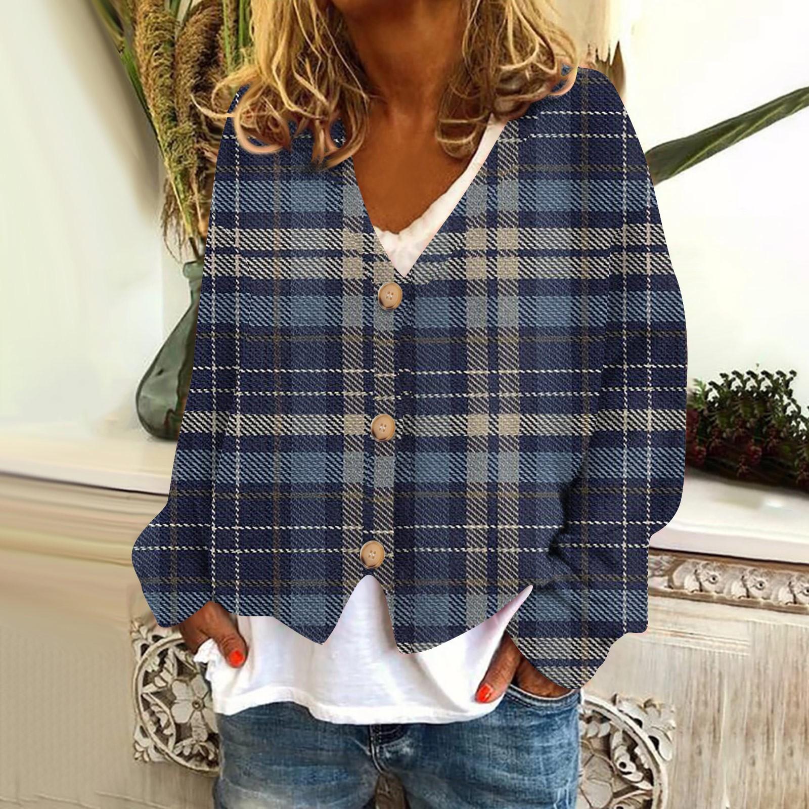 

Женская модная короткая куртка с длинным рукавом и принтом в клетку, однобортный плюшевый топ XXL