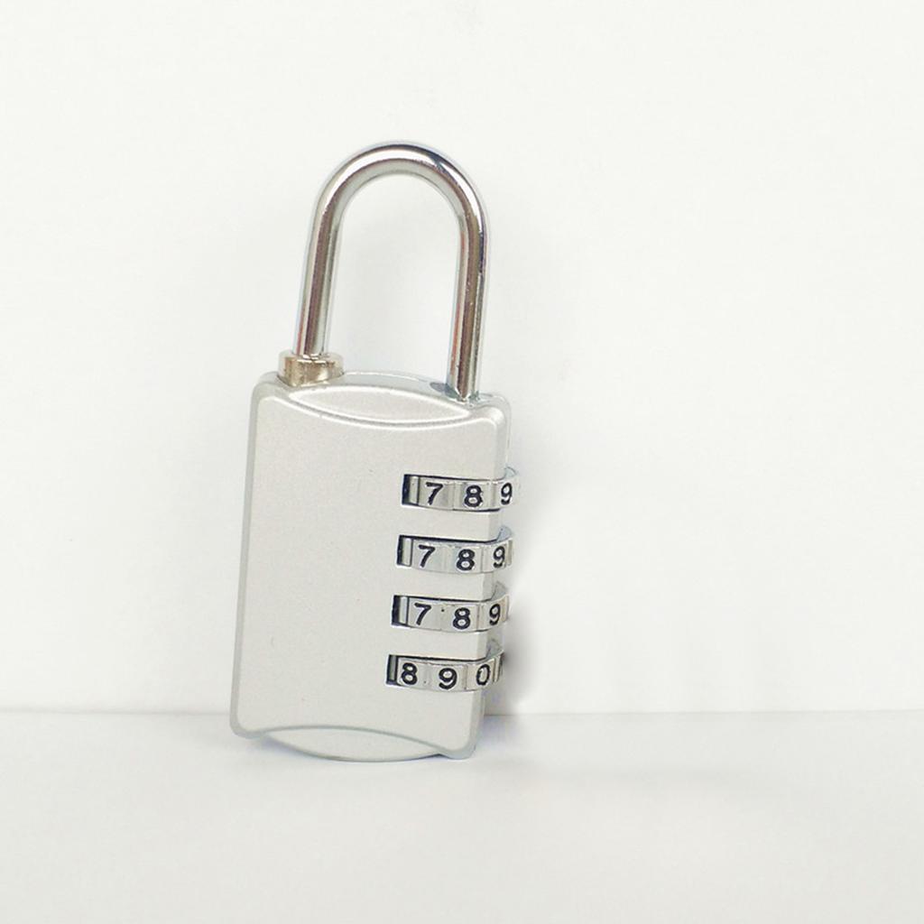 Coded Lock Zinc Alloy Keep Security Combination Padlock for Luggage Cases Filing CabinetsSilver