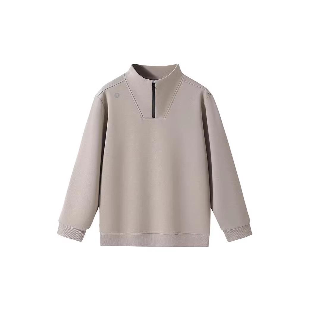 2025 Autumn Men s Loose Casual U-neck Stand Collar Half-Zip Sportswear Top XXL